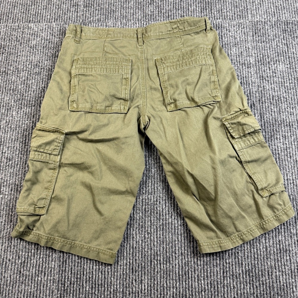 Timberland Boys Cargo Shorts Size 18 Olive Green Cotton Utility TB0161